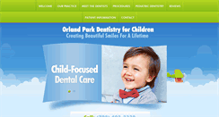 Desktop Screenshot of orlandparkdentistryforchildren.com