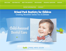 Tablet Screenshot of orlandparkdentistryforchildren.com